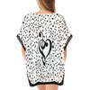 Music Notes Heart Women's Beach Cover Up