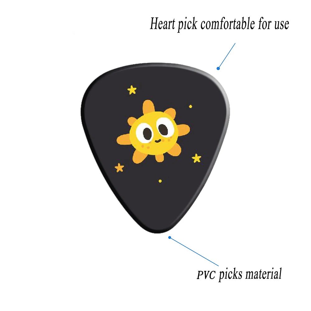 10pcs 0.71mm Cartoon Universe Guitar Pick Set