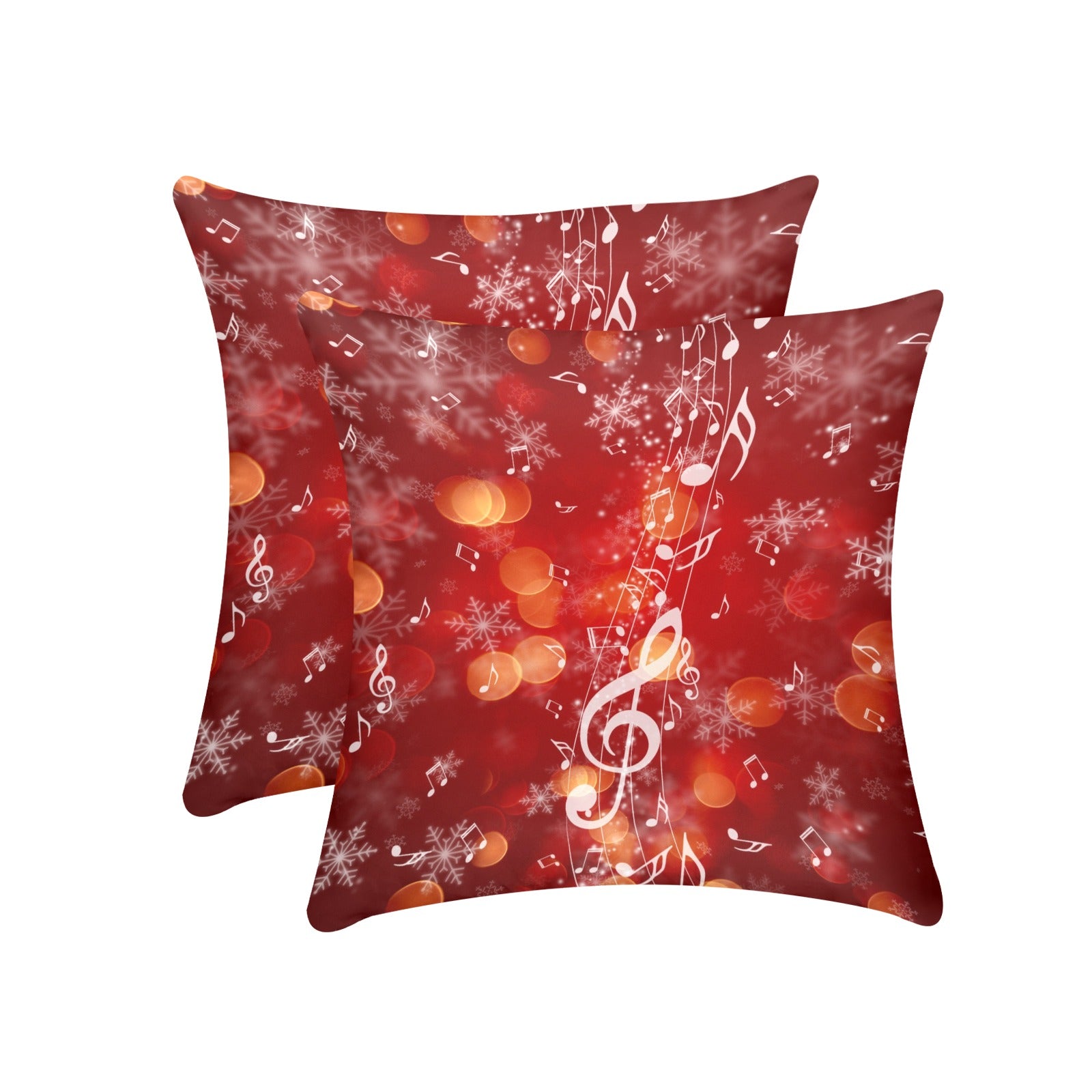 Merry Music Christmas Peach Skin Pillowcase Set