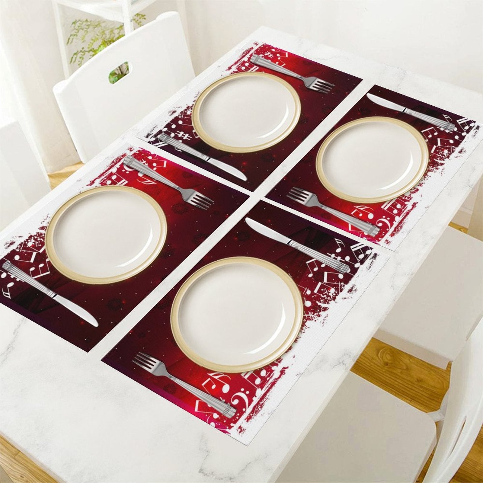 Snowy Music Christmas PVC Placemats