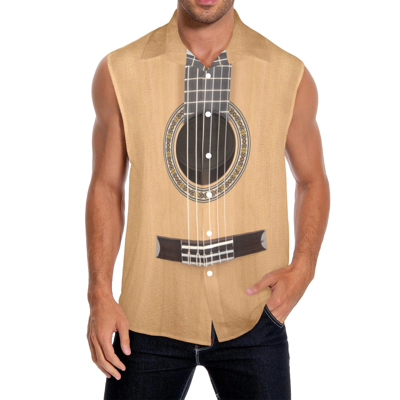 Classic Guitar Men's Sleeveless Shirt