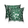 Green Music Christmas Peach Skin Pillowcase Set