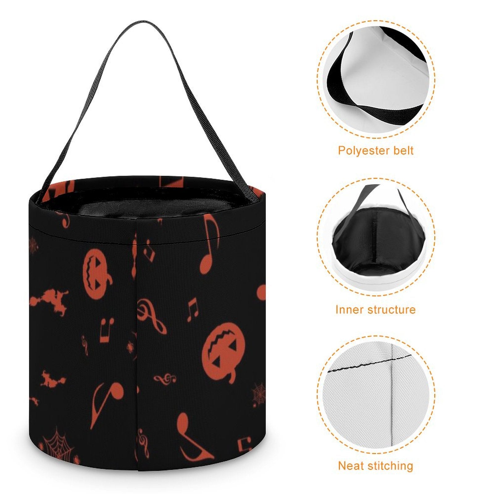 Music Pumpkin Halloween Candy Bag