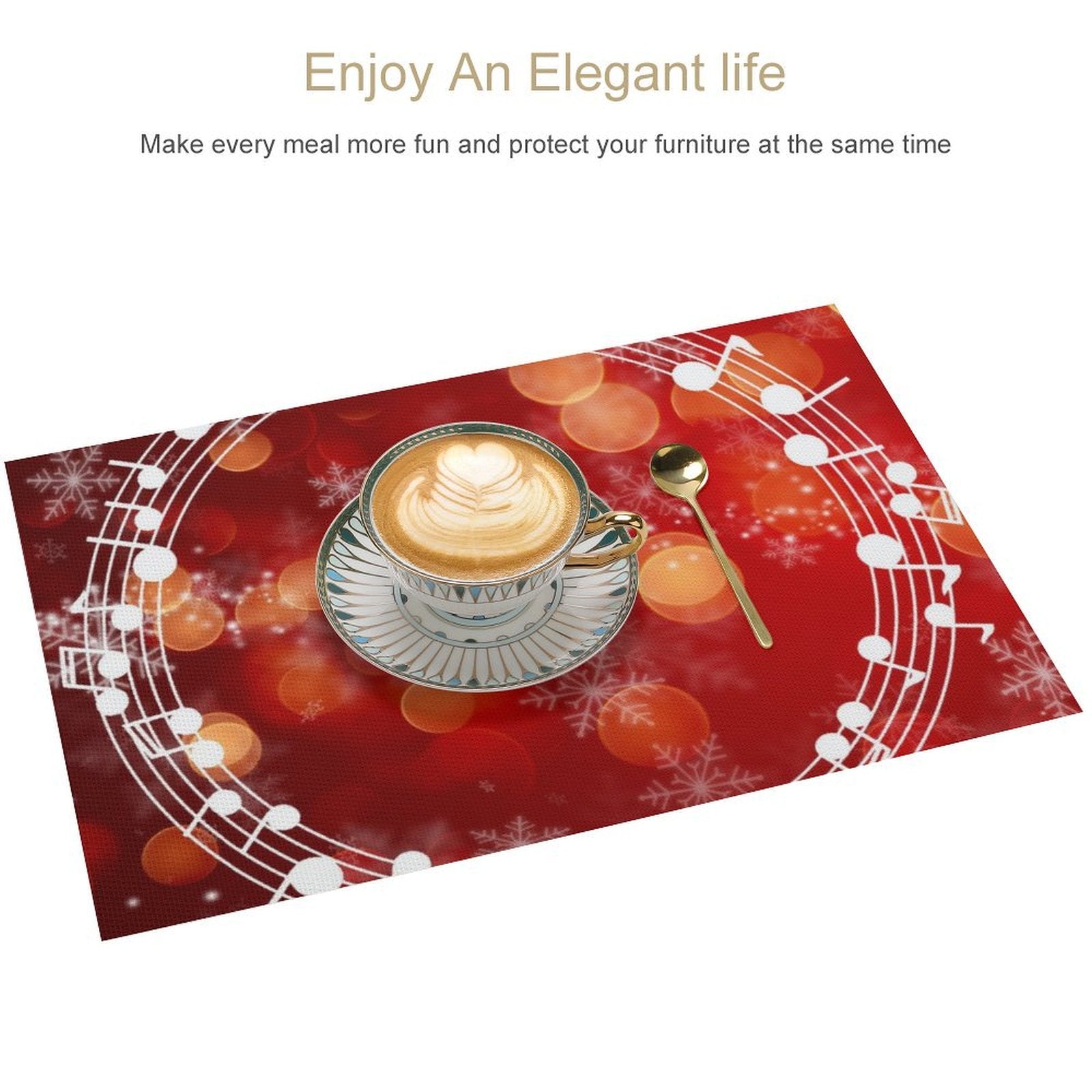 Christmas Music Circle PVC Placemats