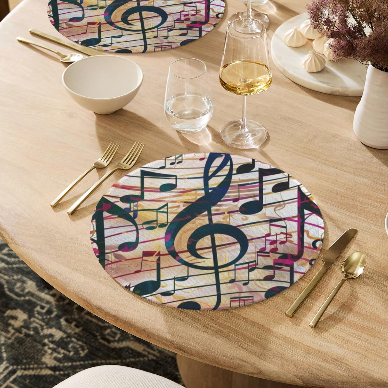 [USA Only] Treble Clef Round Placemat