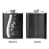 Piano Black 8oz Black Hip Flask