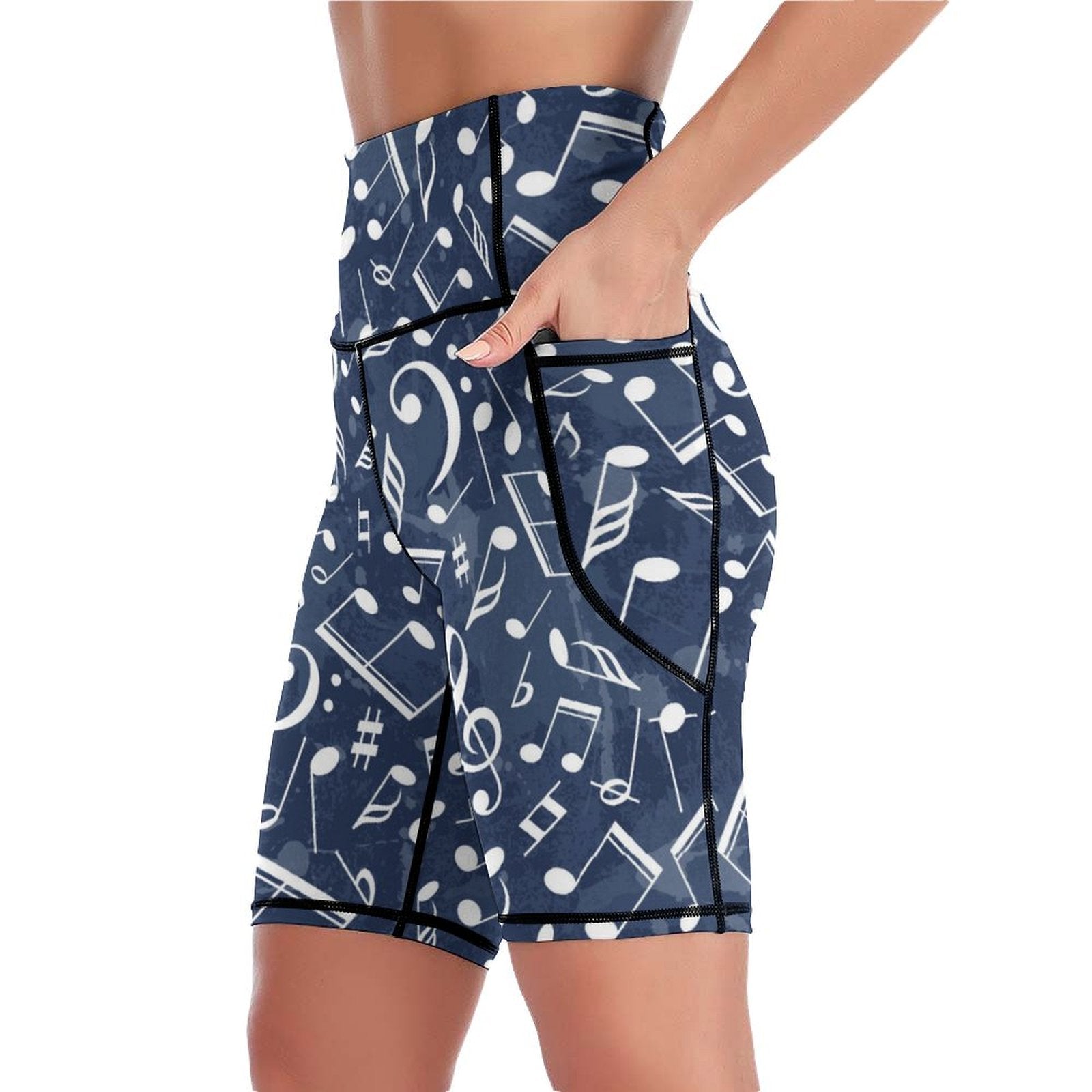 Ocean Music Pocket Yoga Shorts