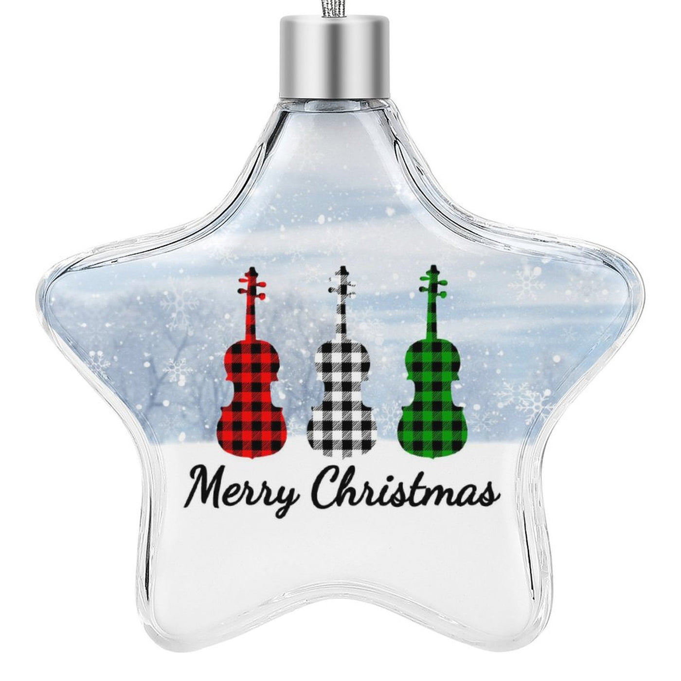 Violin Christmas Hanging Star