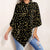 Gold & Black Music Print Fringed Cape