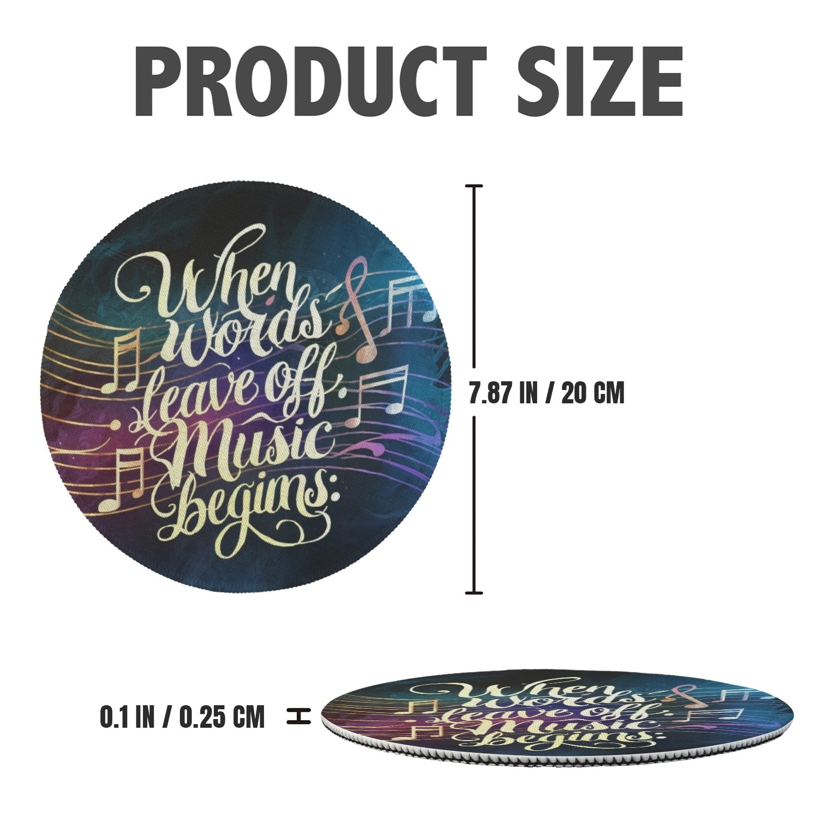 [USA Only] Music Begins Round Placemat