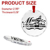 "Music Is Not What I Do" Crystal Hanging Ornament