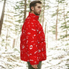 Music Print Red Unisex Down Jacket