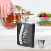 Piano Black 8oz Black Hip Flask