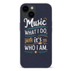 Music Quote Dark Blue iPhone Phone Case