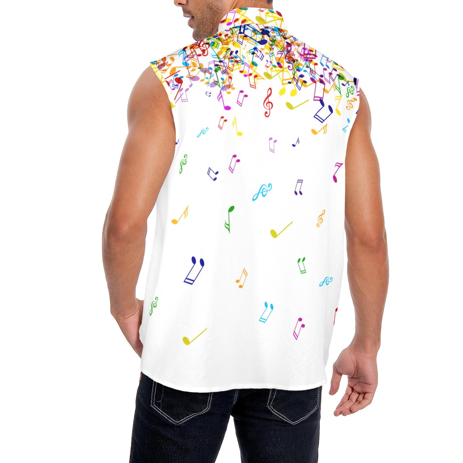 Music Rain Men's Sleeveless Shirt