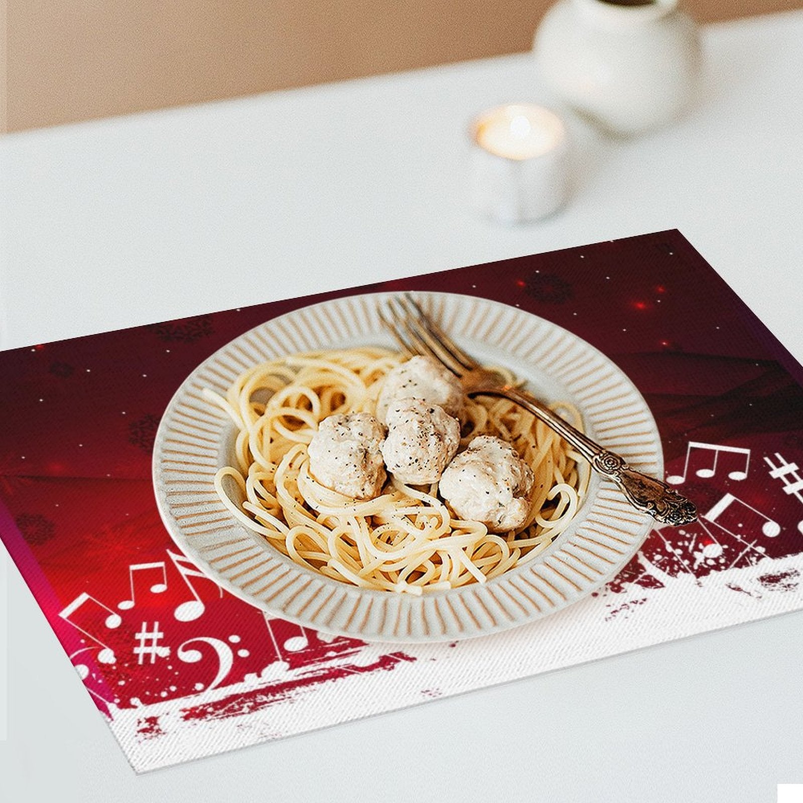 Snowy Music Christmas PVC Placemats