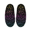 Colorful Music Notes Women's Cotton Slippers