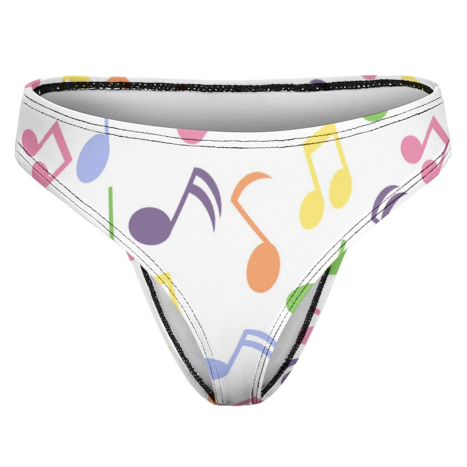 Rainbow Music Notes Women's Cotton Underwear