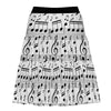 Music Pattern Tiered Skirt