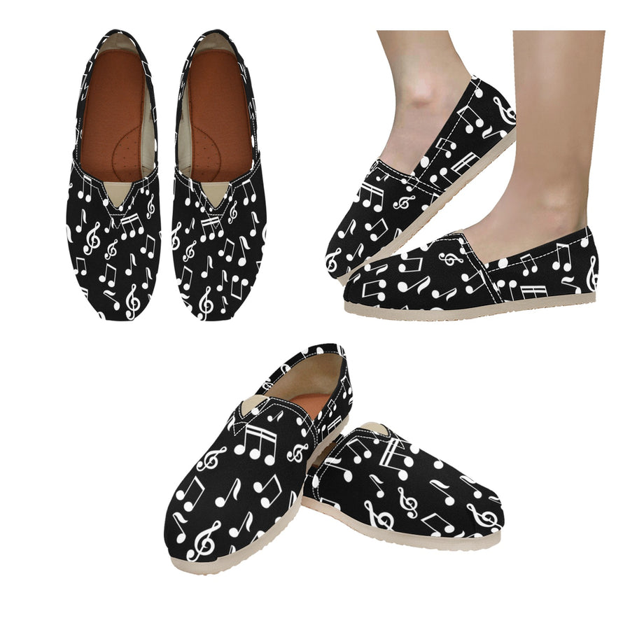 Classic Music Women's Canvas Slip-On Shoes