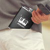 Music Piano 8oz Black Hip Flask