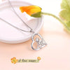 Playing Violin Heart-shaped Pendant Necklace