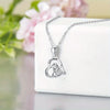 Playing Violin Heart-shaped Pendant Necklace