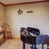 2pcs/set Creative Music Metal Wall Decor