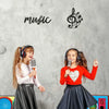 2pcs/set Creative Music Metal Wall Decor