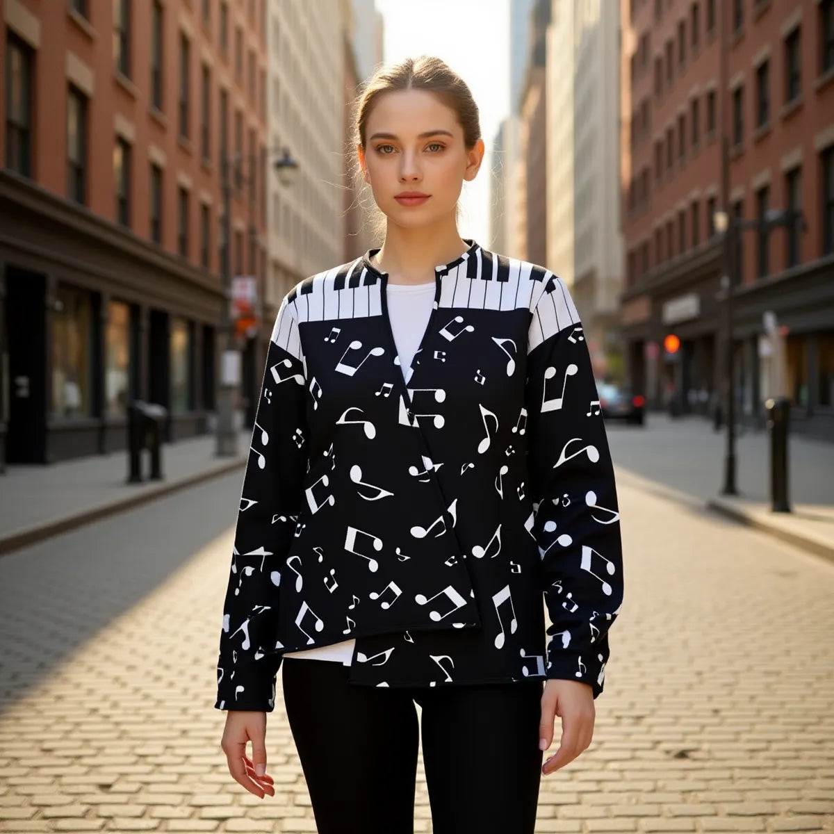 Love Piano Women's Asymmetric Jacket