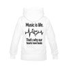 [USA Only] Music Is Life Men's Hoodie (Back Print)