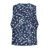 Men's Music Ocean Print Suit Vest