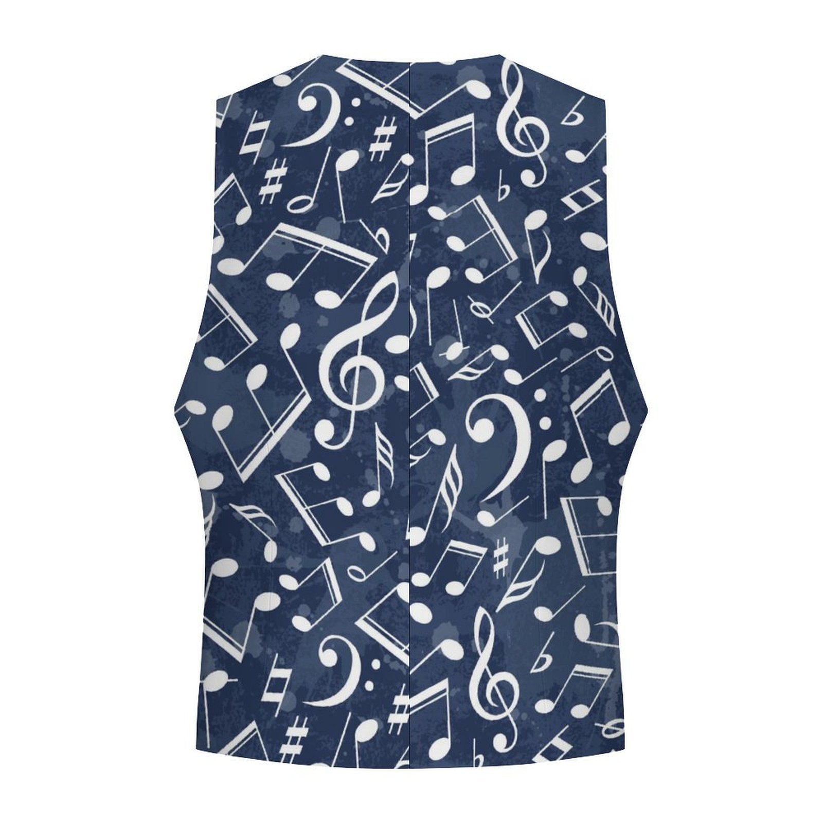Men's Music Ocean Print Suit Vest