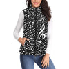 Music Treble Clef Women's Padded Vest