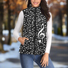 Music Treble Clef Women's Padded Vest