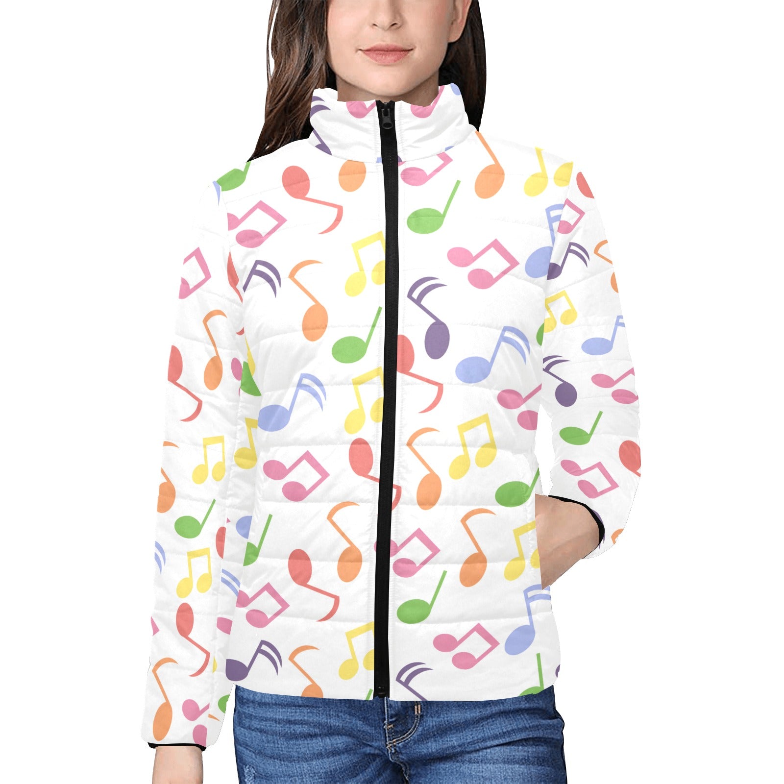 Rainbow Music Women's Padded Bomber Jacket