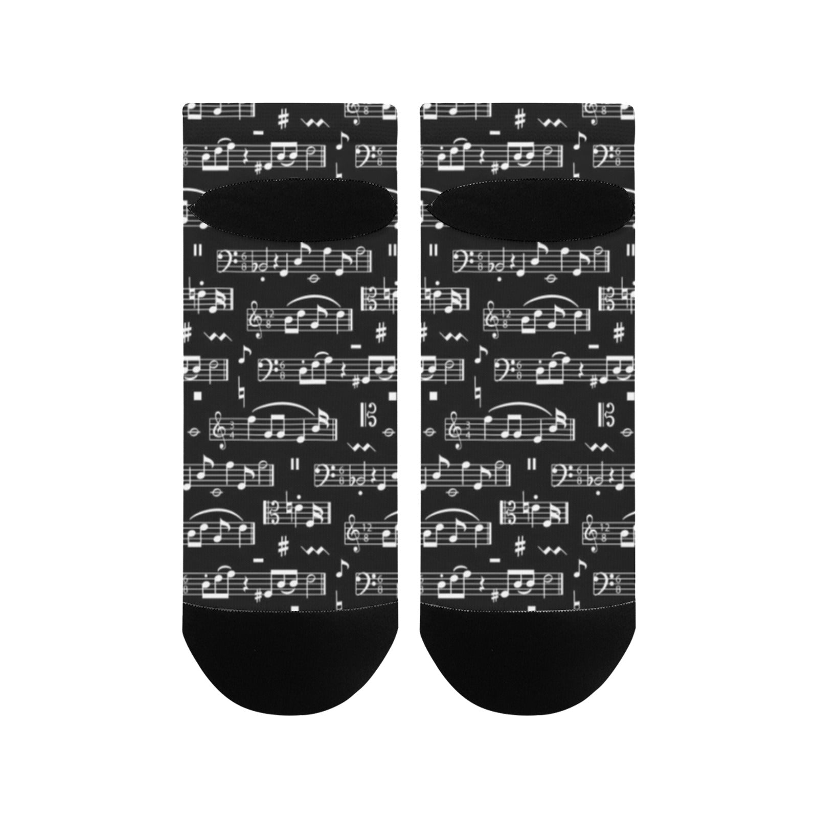 Music Scores Black Women's Ankle Socks
