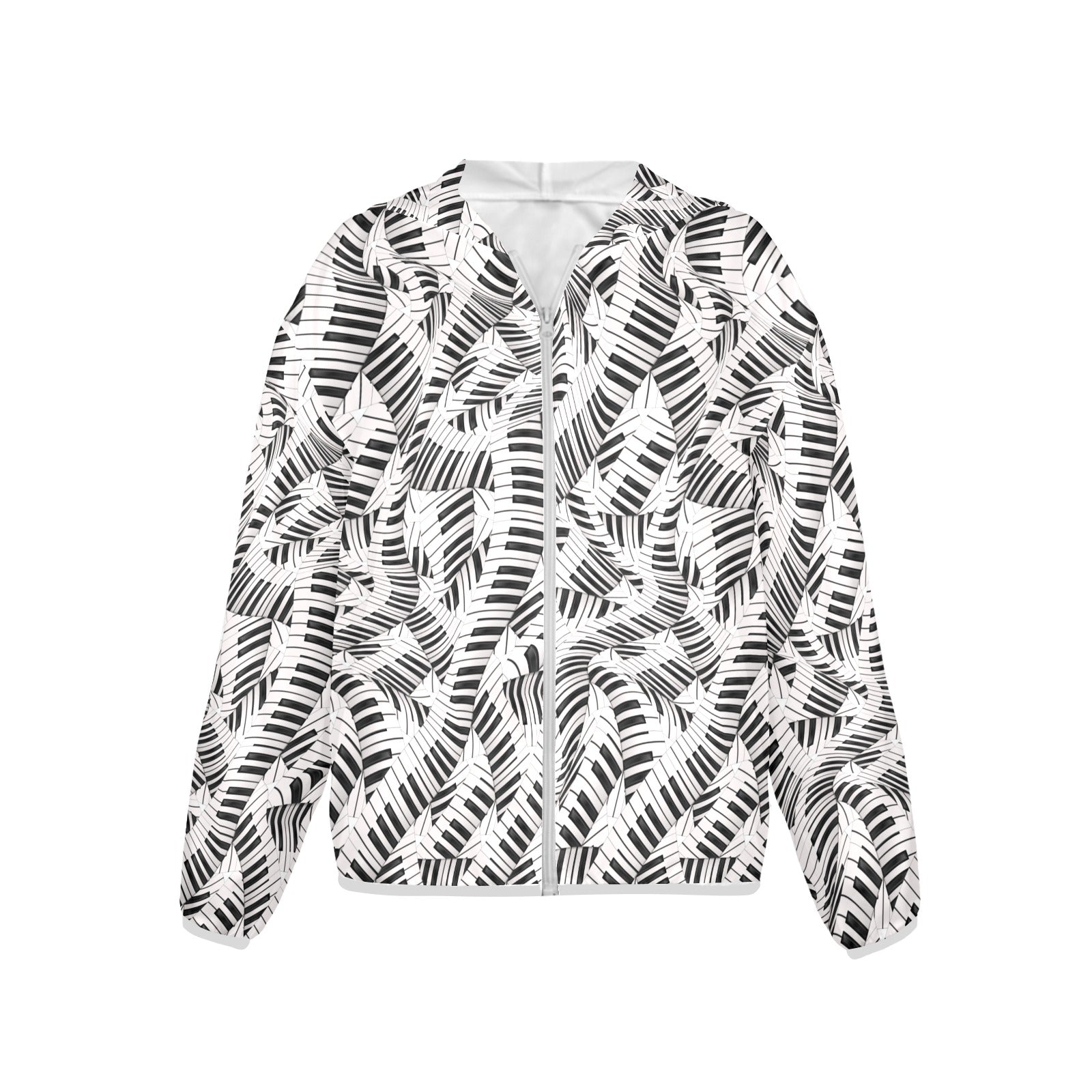 Curvy Piano Keys Women's Windbreaker