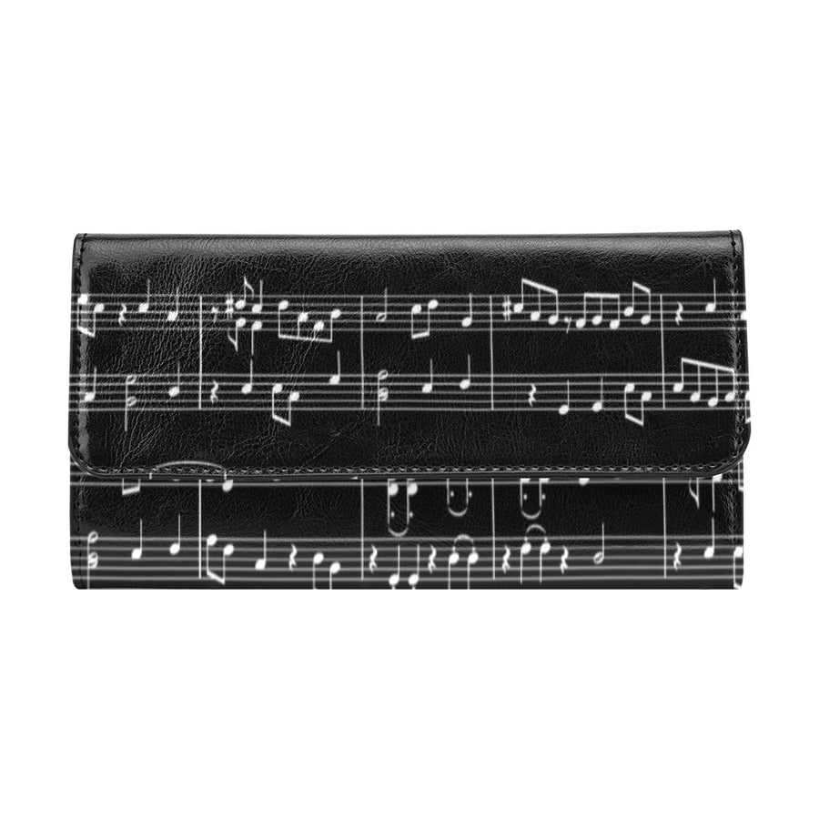 Black Music Scores Women's Trifold Wallet