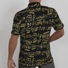 Black N Gold Music Print Men's Shirt