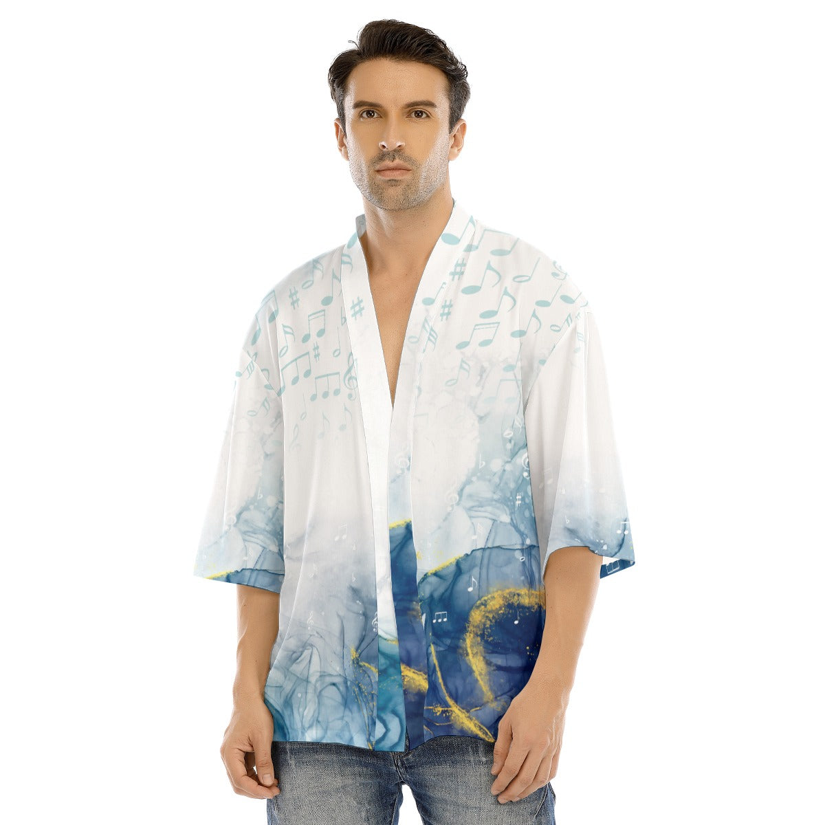 Music Watercolor Men's Haori Jacket