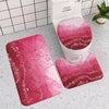 Red Watercolor Music Toilet Seat Cover & Bathroom Mat Set (3pcs)