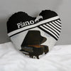 Piano Lover Heart-shaped Pillow
