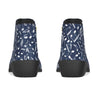 Navy & White Music Notes Women's Short Boots