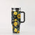 Yellow Floral Music Tumbler With Handle (40oz)