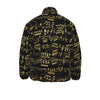 Music Pattern Black Unisex Down Jacket