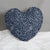 Blue Music Print Heart-shaped Pillow