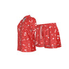 Music Red Women's Short Sleeve Pajama Set