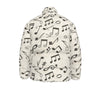 Music Beige Unisex Down Jacket