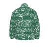 Music Green Print Unisex Down Jacket